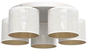 Felületre szerelhető csillár LOFT SHADE 5xE27/60W/230V fehér/arany
