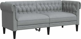 vidaXL Kanapé Világosszürke 182,5 x 74,5 x 74,5 cm Poliészter