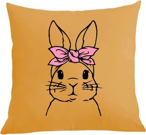 Párna párnahuzat nyomott mintás aranyos nyuszi