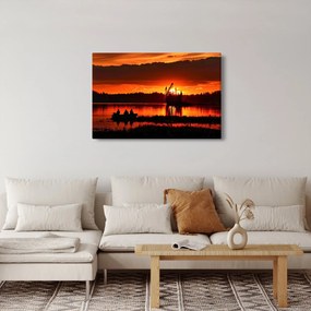 Kép - Halászok a tavon (90x60 cm)