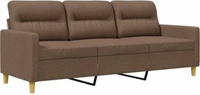 vidaXL 3 személyes barna szövetkanapé 180 cm