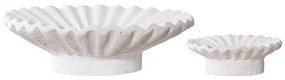 Gyertyatartó, cement, fehér, 2db
