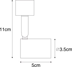 Modern fekete sín spotlámpa 1 fázisú sín spotlámpa - Jeany