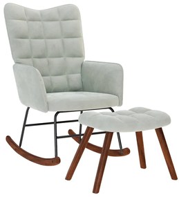 világosszürke bársony hintaszék ülőkével