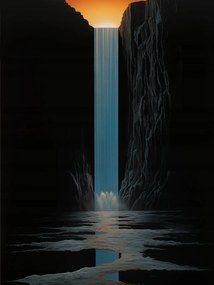 Poszter 15x20cm Fény vízesés