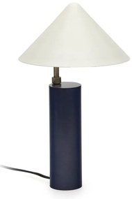 Sötétkék asztali lámpa fém búrával (magasság 42 cm) Shiva – Kave Home