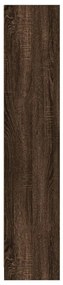 barna tölgy színű szerelt fa könyvszekrény 57x28,5x107,5 cm