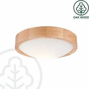 Brilagi-LED RGBW dimmelhető mennyezeti lámpa CARVALHO SLIM 1xE27/15W/230V Wi-Fi, tölgy, Ø 27 cm
