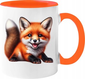 Gyönyörű Őszi Bögre 330ml Kávé Ajándék Őszi Róka Csomagolás