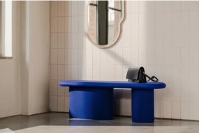 Kék gyapjú párnázott pad Rull – noo.ma