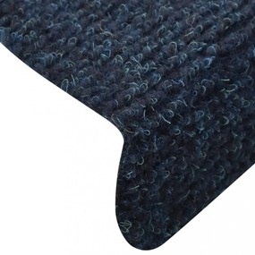 10 db kék tűlyukasztott öntapadó lépcsőszőnyeg 56 x 17 x 3 cm