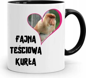 Fekete Bögre Anyósnak Hűvös Anyós Tyúk nyomott mintával