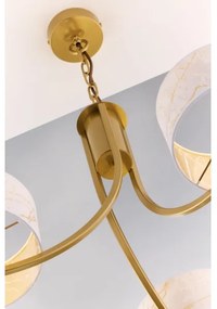 Jupiter 2096 - Láncos csillár ARTHUR 3xE27/15W/230V fehér/arany/márvány mintázat