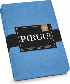 Jersey Gumis Lepedő 200x220 cm Pamut Kék Szín Minőség