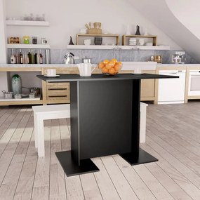 Fekete szerelt fa étkezőasztal 110 x 60 x 75 cm
