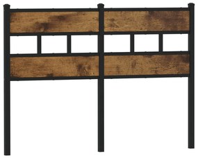 füstös tölgy színű szerelt fa és vas fejtámla 120 cm