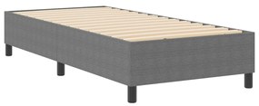 Boxspring Ágy Világosszürke 80x200 cm Kordbársonyos Szövet