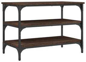 barna tölgy színű szerelt fa cipőtároló pad 70 x 38,5 x 49 cm