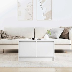 Fehér dohányzóasztal fiókokkal 70,5x70x40 cm