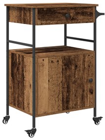 Konyhai Kocsi Öreg Fa 56x43x89.5 cm Pektáfa