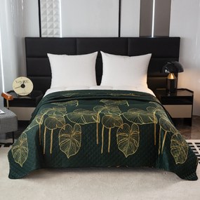 VENECIA sötétzöld ágytakaró mintával Méret: 220 x 240 cm