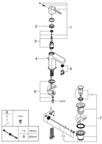 GROHE 32612003 - PLUS mosdócsaptelep, S méret, fényes króm