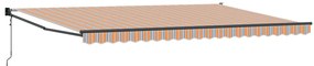 Automatikus Behúzható Napellenző Többszínű Csík 500x300 cm