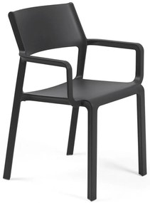 TRILL karfás kerti design szék, antracit