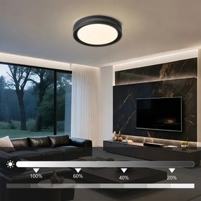 Brilagi - LED dimmelhető mennyezeti lámpa KREON LED/54W/230V 3000-6000K fekete átm. 38 cm +távirányító