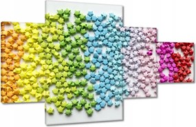 Vászonkép 130x80 Színes origami csillagok