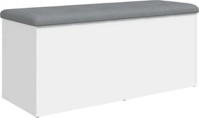 vidaXL fehér, öntött/fából készült tárolópad 102 x 42 x 45 cm