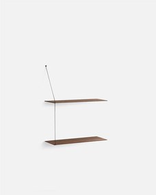 Polc "Stedge", 60 x 22 cm, 4 változat- Woud Variáns: fekete tölgyfa