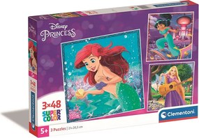 Disney Hercegnők Ariel 3x48 db-os puzzle Clementoni