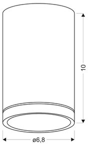 Mennyezeti lámpa TUBA GU10/15W/230V