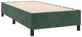 sötétzöld bársony ágykeret matrac nélkül 80 x 200 cm