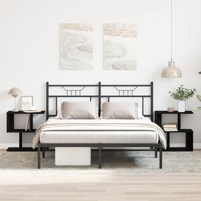 Éjjeli Asztal 2 db Fekete Tölgy 50x30x51,5 cm Műanyagból