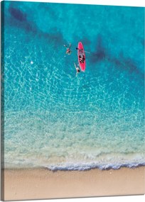 Vászonkép Kajak Tengerpart Emberek Pihenés 50x70 cm Ideális ajándék