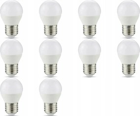 Led izzó Kis Golyó Nagy Menetes E27 5W Fehér Meleg G45 Készlet 10db