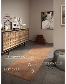 Barna kézi szövésű gyapjú futószőnyeg 80x250 cm Alexis – Villeroy&amp;Boch