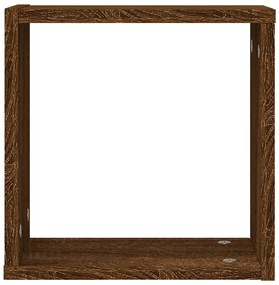6 db barna tölgy színű fali kockapolc 30 x 15 x 30 cm