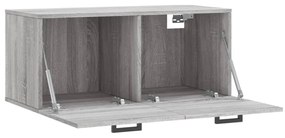 szürke sonoma színű szerelt fa faliszekrény 80 x 36,5 x 35 cm