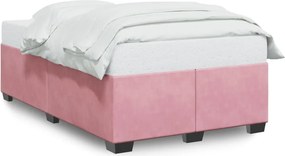 vidaXL rózsaszín bársony ágykeret 120 x 200 cm
