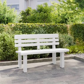 Fehér polipropilén kerti pad 110 x 52 x 71 cm