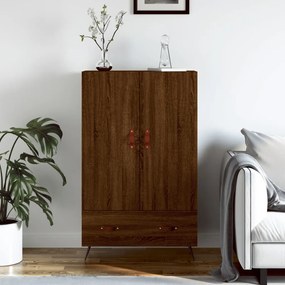 barna tölgyszínű szerelt fa magasszekrény 69,5 x 31 x 115 cm