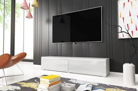 CERIEE 140 TV asztal - fehér, fényes fehér