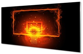Üvegképek Flaming kosárlabda 100x50 cm
