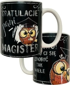 Elegáns bögre nyomtatással Magiszter Hölgynek, Magiszteri Ajándék Emlékbe