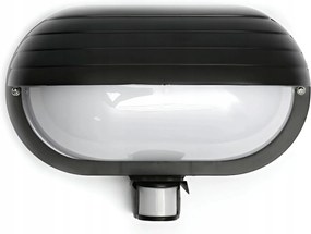 Rio kĂŒltĂ©ri fali lĂĄmpa szenzorral 1xE27/60W/230V/IP44, fekete