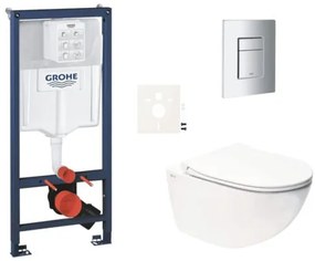 Függő WC szett világos falakhoz / falra szerelhető Swiss Aqua Technologies Infinitio SIKOGRSIN11SCP00