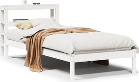 vidaXL fehér tömör fenyőfa ágy matrac nélkül 75 x 190 cm